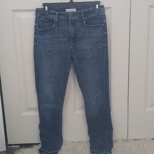 Loft high rise skinny ankle dark jeans
